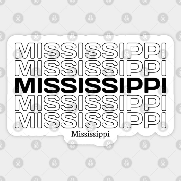 Mississippi text art Sticker by SHVA